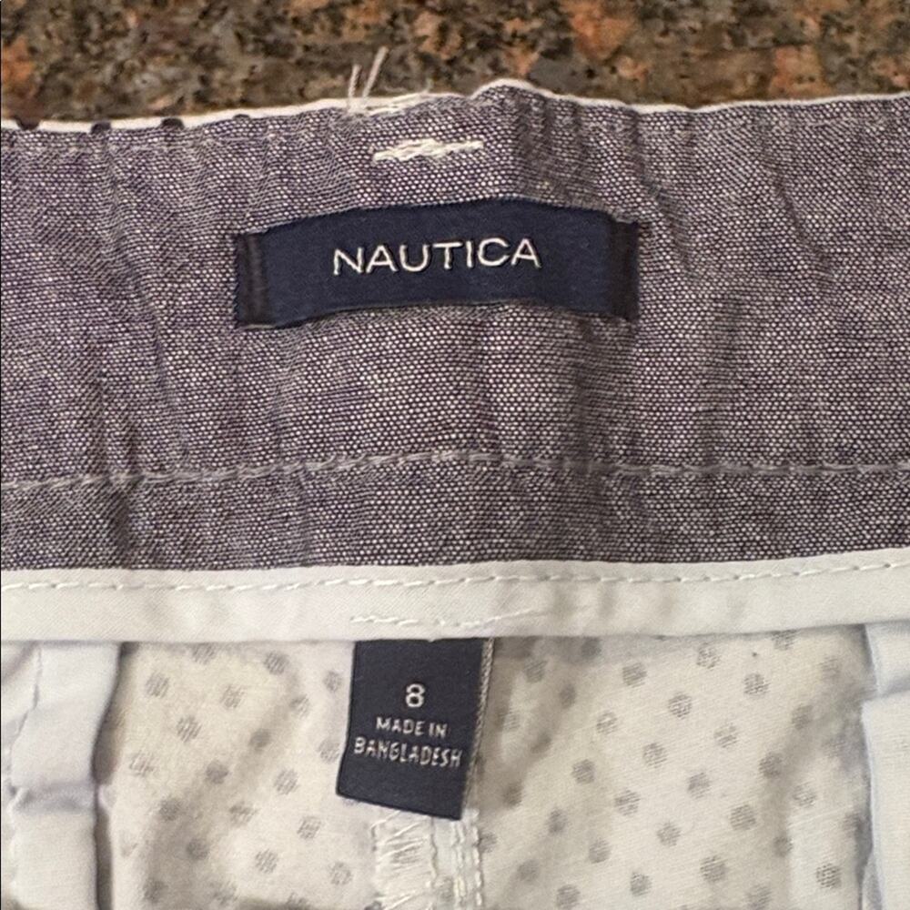 Nautica Women's Polka Dot Chino Shorts 5" Inseam Size 8 White Black Cotton - Picture 5 of 10